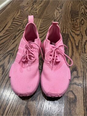 Women's Pink Adidas Athletic Lace-Up Sneakers